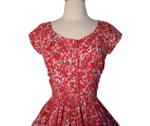 Vintage 50s Dress  Jerry Gilden Spectator Pink Re… - image 3