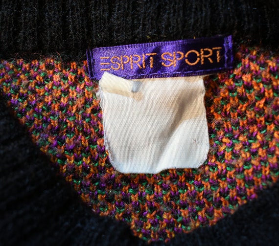 Vintage 80s Sweater Esprit Sport Novelty Pop Art … - image 7