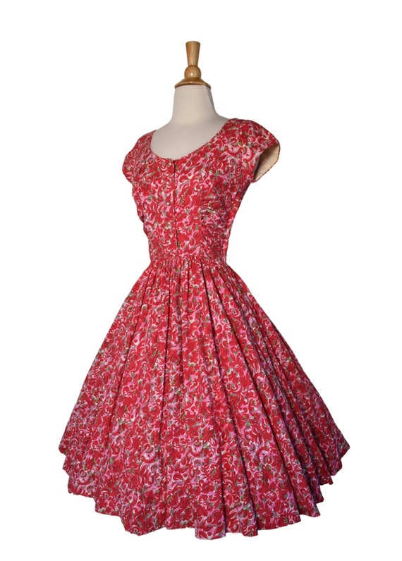 Vintage 50s Dress  Jerry Gilden Spectator Pink Re… - image 6