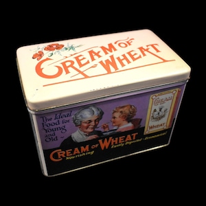 Boîte à recettes vintage 100e anniversaire crème de blé 1993, support de rangement fantaisie kitsch avec cartes vierges et plus