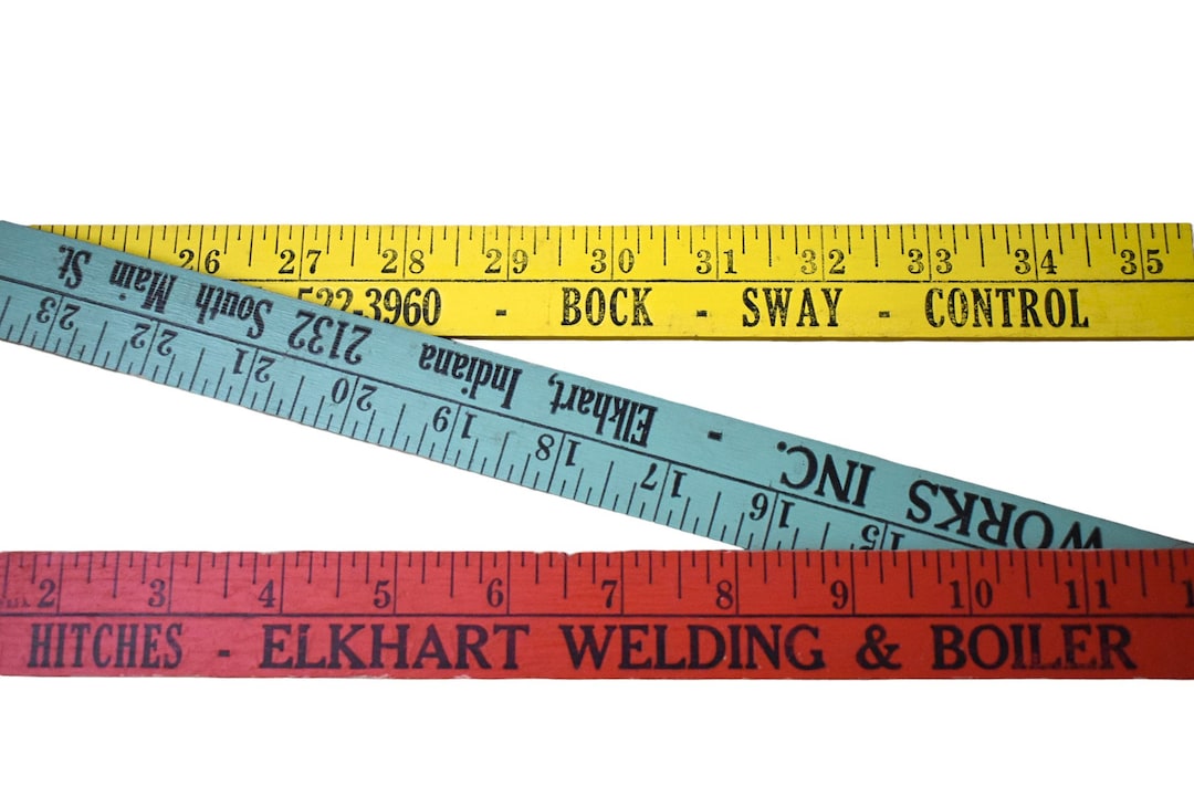 Vintage Yard Stick 40s 50s Novelty Pop Art Advertising Elkhart Welding ...