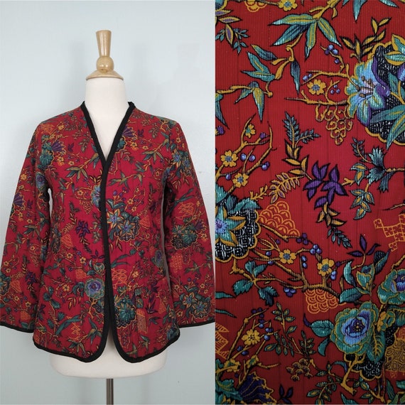 Vintage 70s Jacket  AJ Bari Cottagecore Quilted C… - image 2