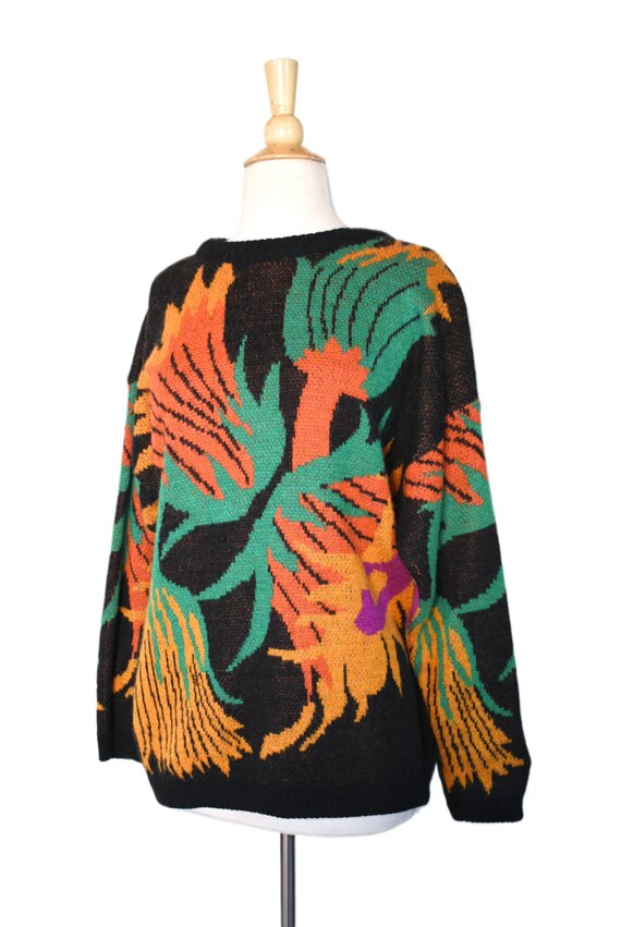 Vintage 80s Sweater Esprit Sport Novelty Pop Art … - image 5