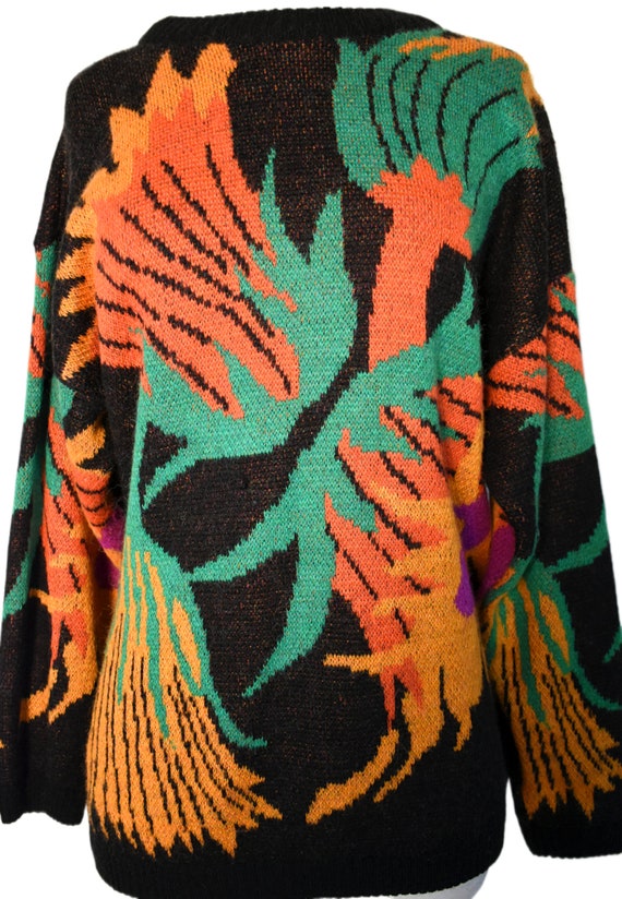 Vintage 80s Sweater Esprit Sport Novelty Pop Art … - image 9