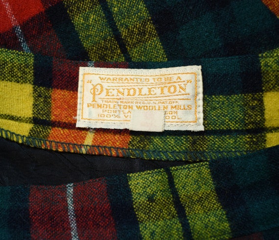 Vintage 60s Skirt Pendleton MOD Academia Yellow G… - image 8