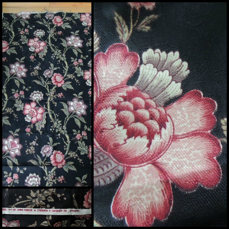 Farben Batik Vintage 80er Jahre Stoff Waverly Barocken