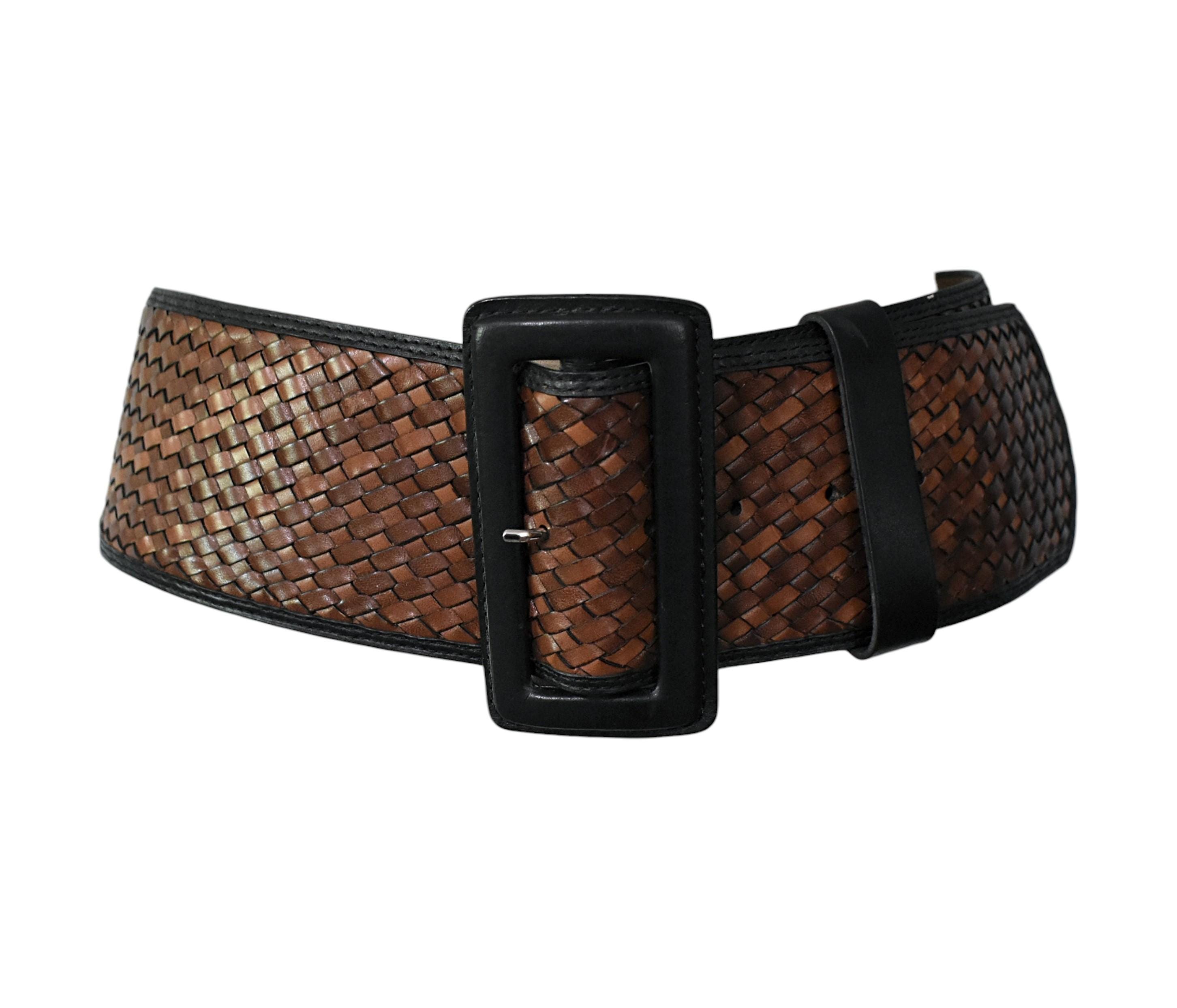 Vintage 90s Belt Banana Republic Basket Weave Wide Woven 