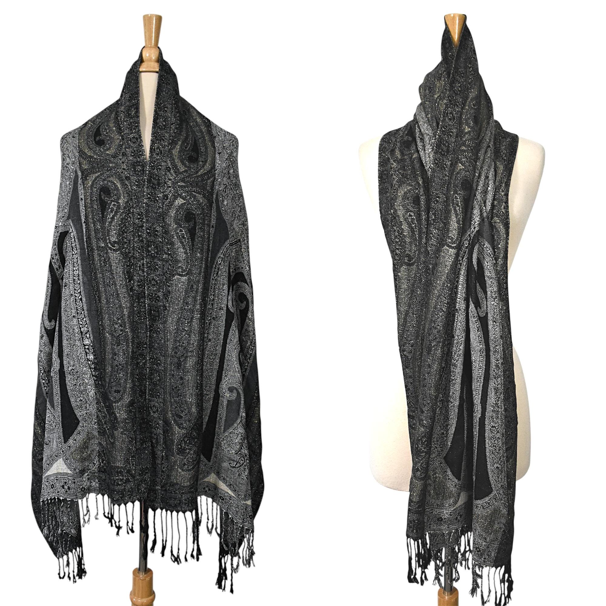 Metallic Black Shawl Canada - Main Image