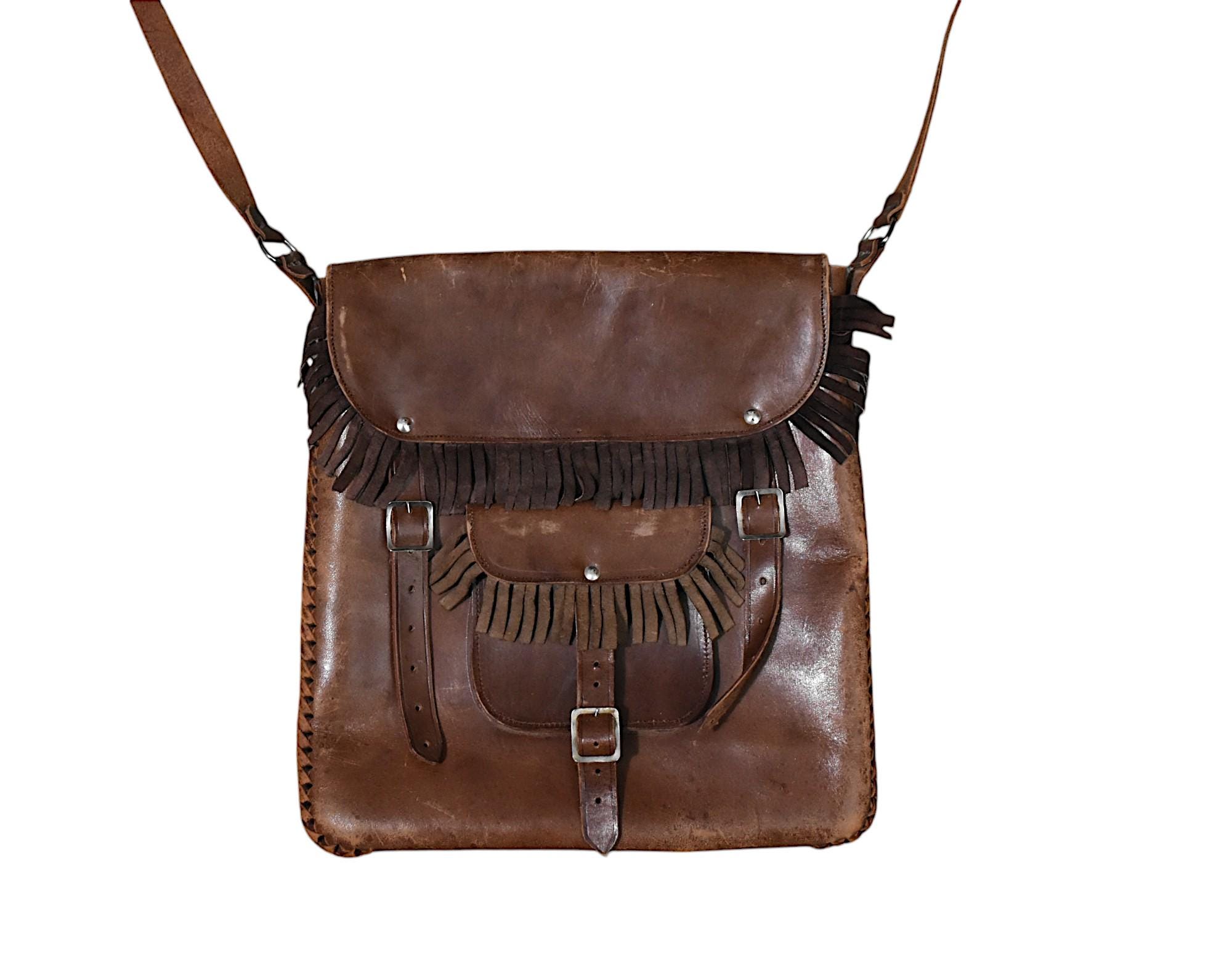 40 Retro Tote Bags: The Ultimate Fashion Accessory 24 Vintage 70s Purse Distressed Grunge Loved Worn Leather Hippie…