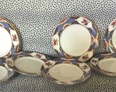Vintage 12 Spode Shima Border Bread and Butter Plates 6 1 4 quot