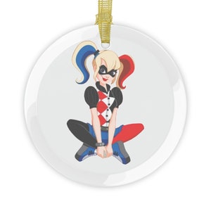 Harley Quinn Glass Sun Catcher Ornaments