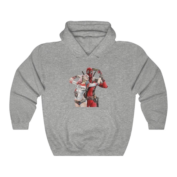 Harley Quinn Deadpool Crazy Sexy Fun Unisex Hoodie - Etsy