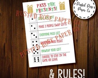 gift exchange game etsy