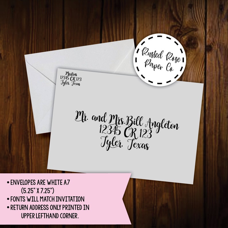 Printed Envelopes Print Addresses on Envelopes Save Time Etsy