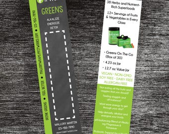 It Works! Greens On The Go Sample Cards Customized Digital File ONLY