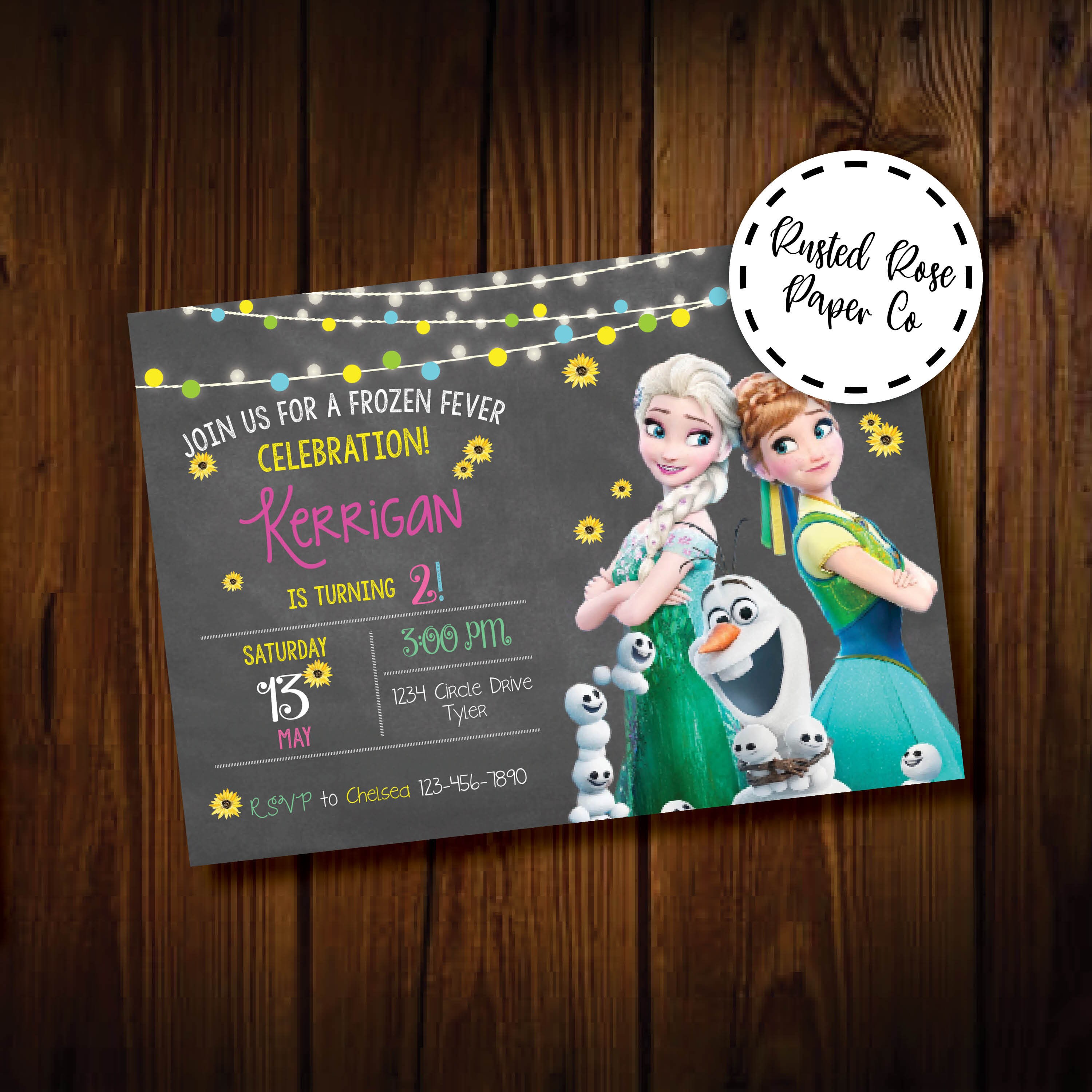 Paper & Party Supplies Frozen Fever Invitation Frozen Invitation Disney