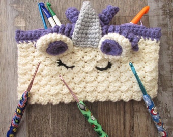 Unicorn Zippered Pouch PDF Crochet Pattern INSTANT DOWNLOAD