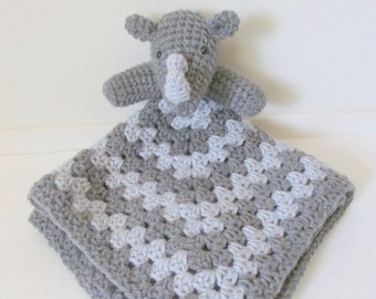 Rhino Lovey PDF Crochet Pattern - INSTANT DOWNLOAD