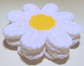 Daisy Coasters PDF Crochet Pattern INSTANT DOWNLOAD