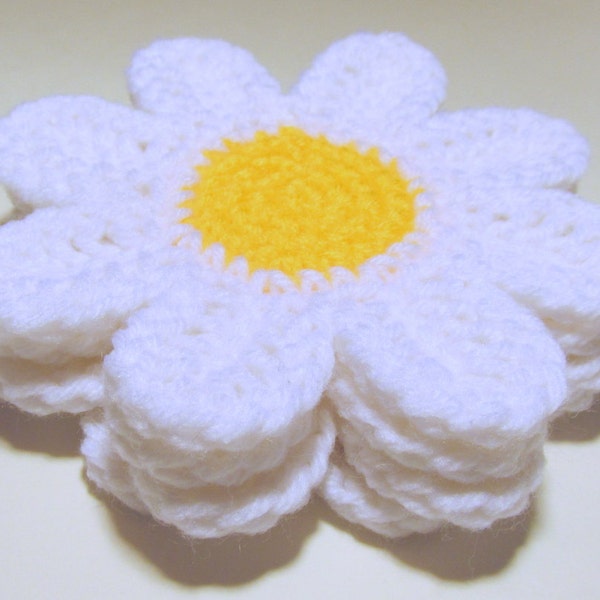 Daisy Coasters PDF Crochet Pattern INSTANT DOWNLOAD