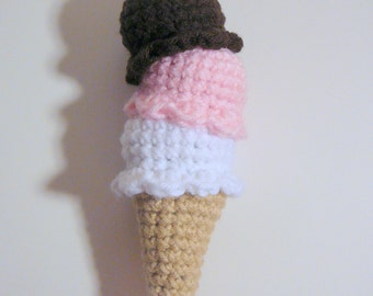 Amigurumi Ice Cream Cone PDF Crochet Pattern INSTANT DOWNLOAD