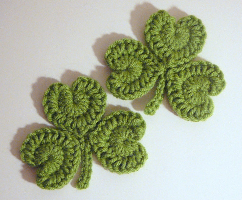 Shamrock Coasters PDF Crochet Pattern INSTANT DOWNLOAD image 1