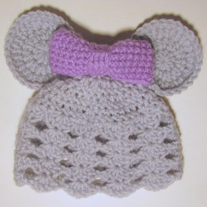 Mouse Hat PDF Crochet Pattern - Newborn to Adult INSTANT DOWNLOAD