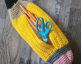 Pencil Shaped Pencil Case PDF Crochet Pattern INSTANT DOWNLOAD