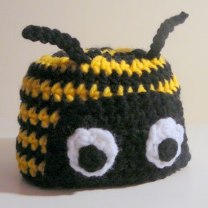Bumble Bee Hat With or Without Earflaps PDF Crochet Pattern - Newborn ...