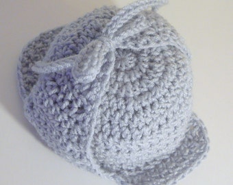 Deerstalker Sherlock Holmes Hat PDF Crochet Pattern - Newborn to Adult INSTANT DOWNLOAD