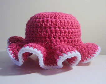 Rebekah Sunhat PDF Crochet Pattern - Newborn to Adult INSTANT DOWNLOAD