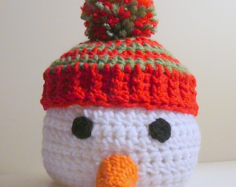 Snowman Hat PDF Crochet Pattern - Newborn to Adult - INSTANT DOWNLOAD