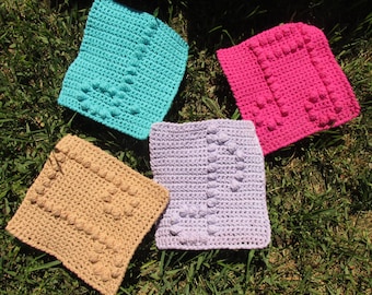 Music Note Dishcloths PDF Crochet Pattern