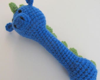 Dragon or Dinosaur Rattle PDF Crochet Pattern INSTANT DOWNLOAD