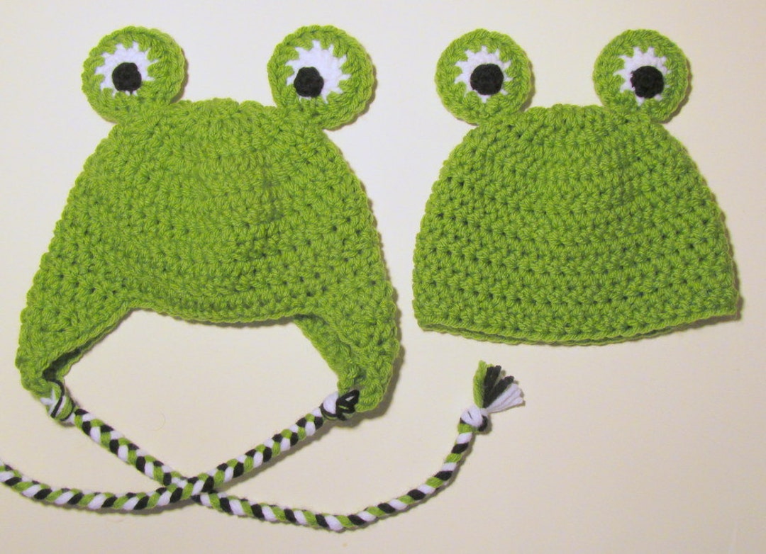 Frog Hat With or Without Earflaps PDF Crochet Pattern - Newborn to ...
