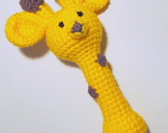 Giraffe Rattle PDF Crochet Pattern INSTANT DOWNLOAD