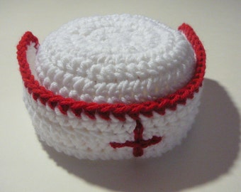 Nurse Hat PDF Crochet Pattern - Newborn to Adult Sizes INSTANT DOWNLOAD