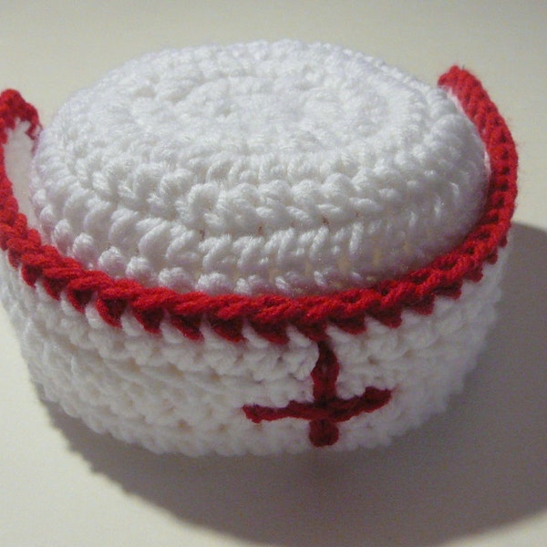 Nurse Hat PDF Crochet Pattern - Newborn to Adult Sizes INSTANT DOWNLOAD