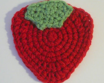 Strawberry Coasters PDF Crochet Pattern INSTANT DOWNLOAD