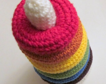Ring Tower Toy PDF Crochet Pattern INSTANT DOWNLOAD
