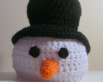 Snowman Hat PDF Crochet Pattern - Newborn to Adult - INSTANT DOWNLOAD