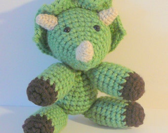Amigurumi Triceratops PDF Crochet Pattern INSTANT DOWNLOAD