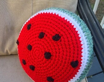 Watermelon Pillow PDF Crochet Pattern INSTANT DOWNLOAD