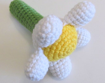 Daisy Rattle PDF Crochet Pattern INSTANT DOWNLOAD