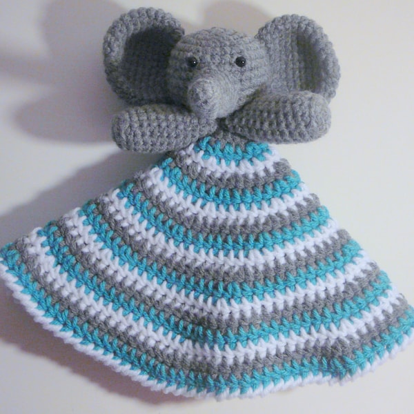 Elephant Lovey PDF Crochet Pattern - INSTANT DOWNLOAD