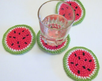 Watermelon Coasters PDF Crochet Pattern INSTANT DOWNLOAD