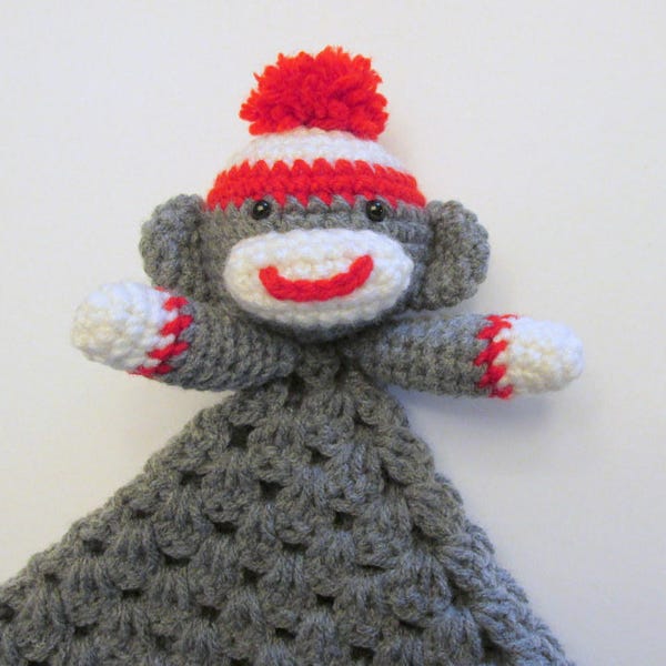 Sock Monkey Lovey PDF Crochet Pattern INSTANT DOWNLOAD