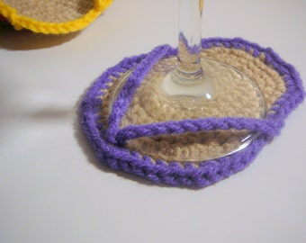 Dessous de verre tongs - Patron au crochet PDF TÉLÉCHARGEMENT IMMÉDIAT