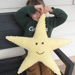 Large Plush Star Toy or Pillow PDF Crochet Pattern INSTANT DOWNLOAD