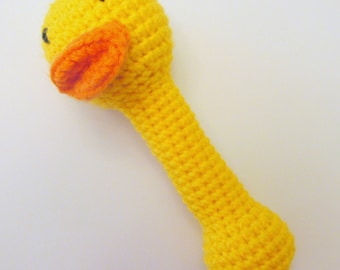 Ducky Rattle PDF Crochet Pattern INSTANT DOWNLOAD